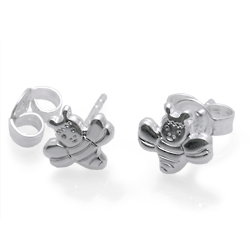 Kinderohrstecker Biene Silber