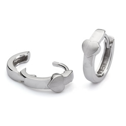 Schmuck Klappcreolen kleines Herz 925 Silber
