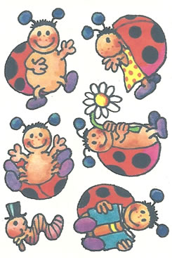Kindertattoos Set Marienkfer