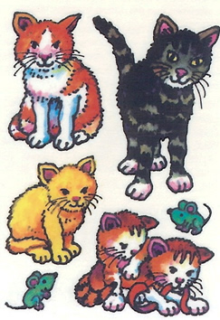 Kindertattoos Set Katzen