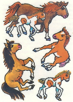 Kindertattoos Set Pferde III