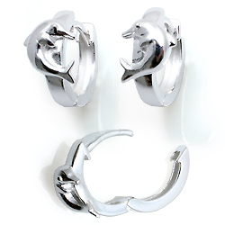 Kinderschmuck Klappcreolen Delphine Silber