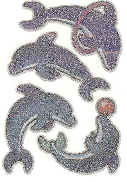 Kindertattoos Set Delfine Glitter