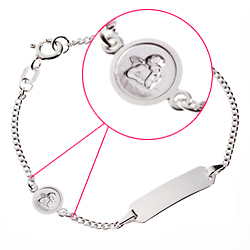 Identittsarmband mit Schutzengel rund