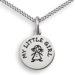 Kinderschmuck Little Girl mit Kette Silber