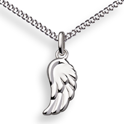 Kinderschmuck Anhnger Flgel mit Kette Silber