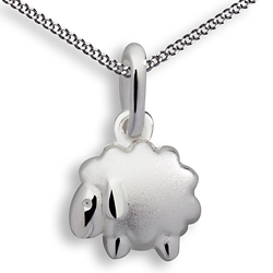 Kinderschmuck Anhnger Schaf mit Kette Silber