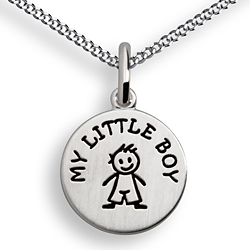 Kinderschmuck Little Boy mit Kette Silber