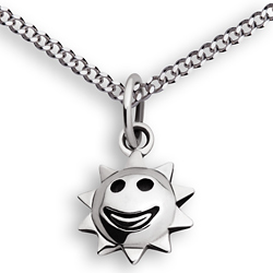 Kinderschmuck Halskette Sonne mit Kette Silber