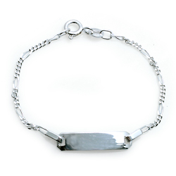 Kinderschmuck Identittsarmband Figaro 13cm Silber