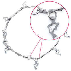Kinderschmuck Bettelarmband Delfine Silber