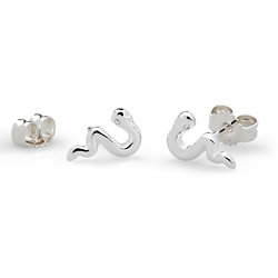 Kinderschmuck Ohrstecker Schlange Silber
