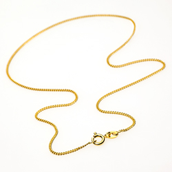 Schmuck Halskette Panzerkette vergoldet 40 cm