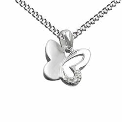 925er Silber Anhnger Schmetterling Zirkonia und mit Kette