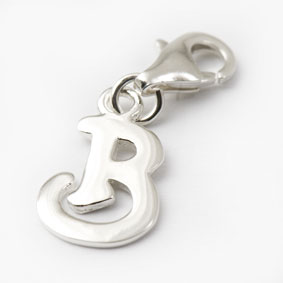 Charm Buchstabe B - 925er Silber