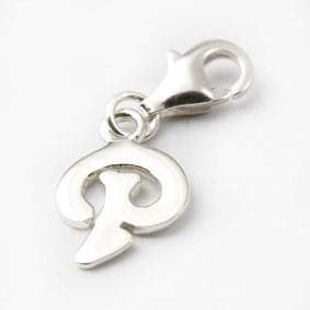 Charm Buchstabe P - 925er Silber