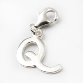 Charm Buchstabe Q - 925er Silber