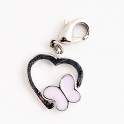 Charm Kinderschmuck Herz mit Schmetterling