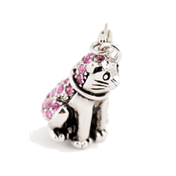 Charm Kinderschmuck Katze mit Zirkonia