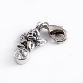 Charm Kinderschmuck Engel mit weissen Stein