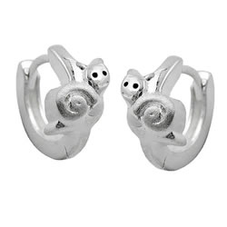 Kinder Klappcreolen Schnecke 925er Silber
