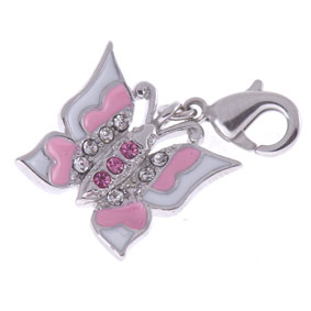 Charm Kinderschmuck Schmetterling rosa