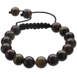 Shamballa Armband Glasperlen braun