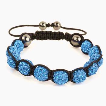 Shamballa Armband Hmatit Kristall blau