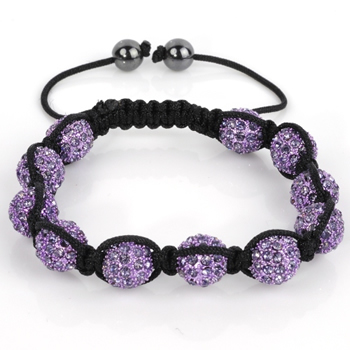 Shamballa Armband Hmatit Kristall lila