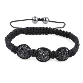 Shamballa Armband Hmatit Kristall schwarz