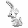 Kinderschmuck Anhnger Maus mit Zirkonia und Kette Silber