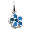 Kinderschmuck Anh�nger blau Blume mit Stein
