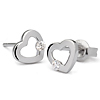 Kinderschmuck Ohrstecker Herz Zirkonia weiss