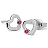 Kinderschmuck Ohrstecker Herz Zirkonia rot