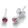 Kinderschmuck Ohrstecker rosa Kristall in Silber