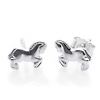 Silber Kinder Ohrstecker Pferd