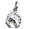 Kinderschmuck Pferdekopf im Hufeisen mit Kette Silber