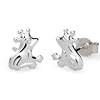 Kinder Ohrstecker Frosch Silber