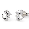 Kinder Ohrstecker Maus Silber