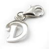 Charm Buchstabe D - 925er Silber
