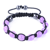 Shamballa Armband Glasperlen H�matit flieder-rosa