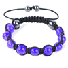 Shamballa Armband Glasperlen H�matit lila