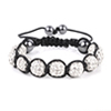 Shamballa Armband H�matit Kristallkugel wei�