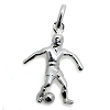 Kinderschmuck Halskette Fuballspieler mit Kette Silber