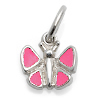 Kinderschmuck Anhänger rosa Schmetterling mit Kette Silber