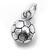 Kinderschmuck Halskette Fuball oxydiert mit Kette Silber