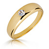 Taufring Zirkonia wei 333er Gold mit Kette