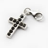 Charm Kinderschmuck Kreuz schwarz 925er Silber