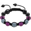 Shamballa Armband Glasperlen Hmatit trkis/pink