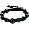 Shamballa Armband Glasperlen Hmatit grn/graphit